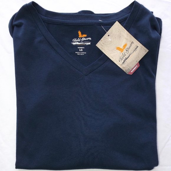New Long Sleeve Tee from Field & Stream, V Neck, Blue, Size Large - Picture 10 of 10